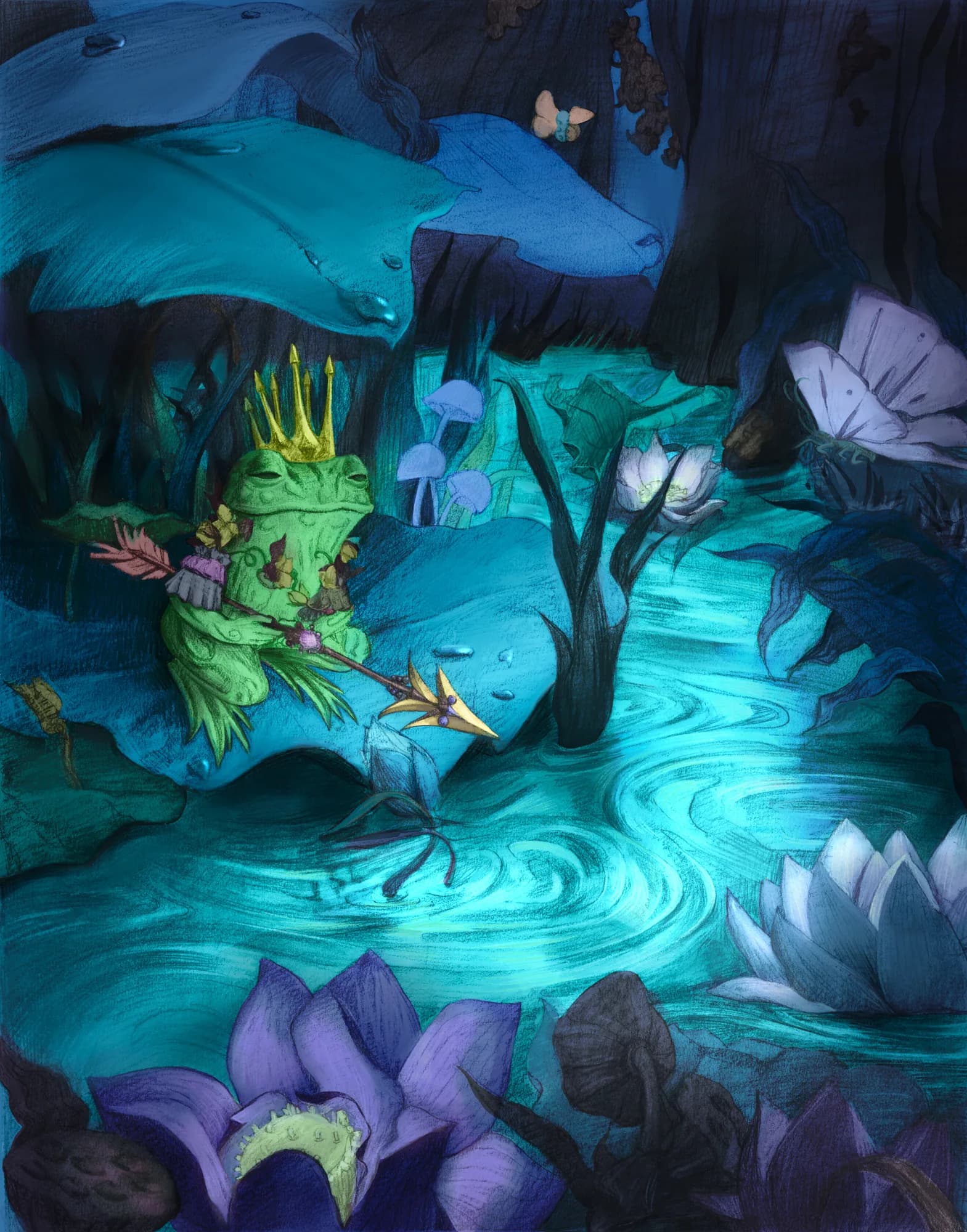 The Frog Tsarevna — a Slavic fairytale retold in luminous teal and gold.